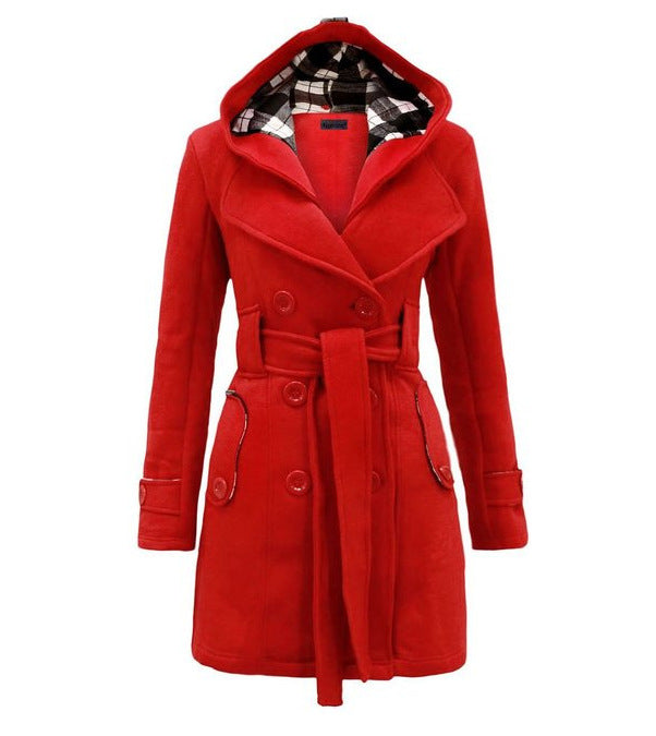 Melrose™ - Elegant Belted Hooded Coat