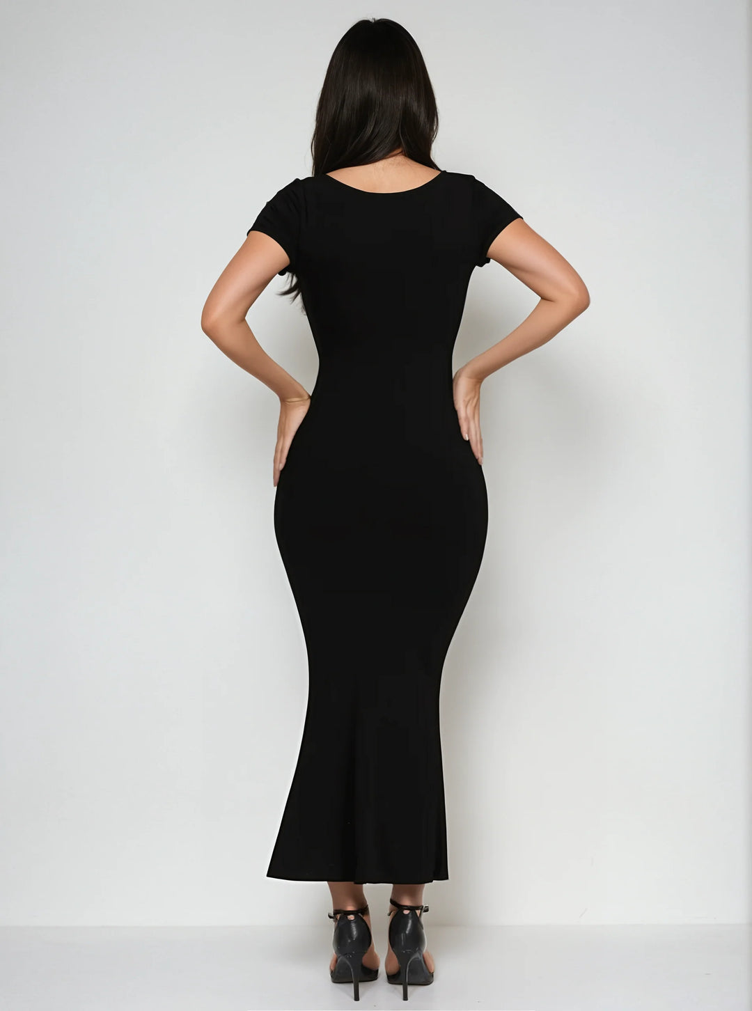 Short Sleeve Maxi Shapewear Dress