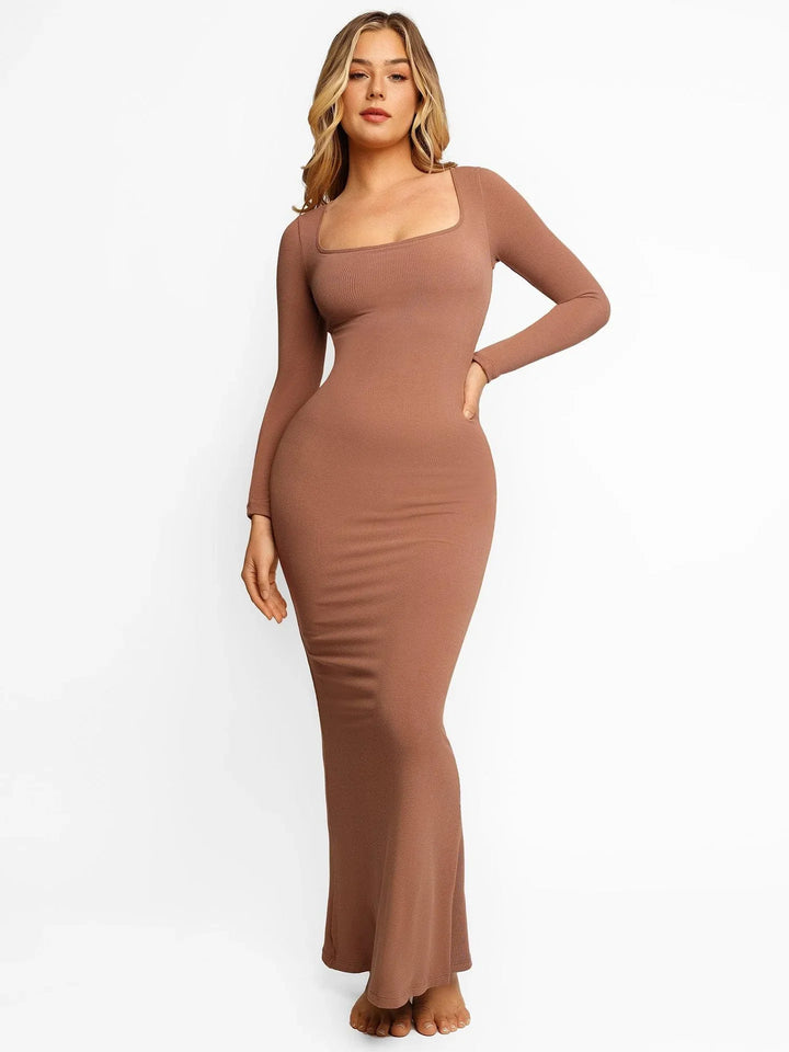 Long Sleeve Maxi Shapewear Dress