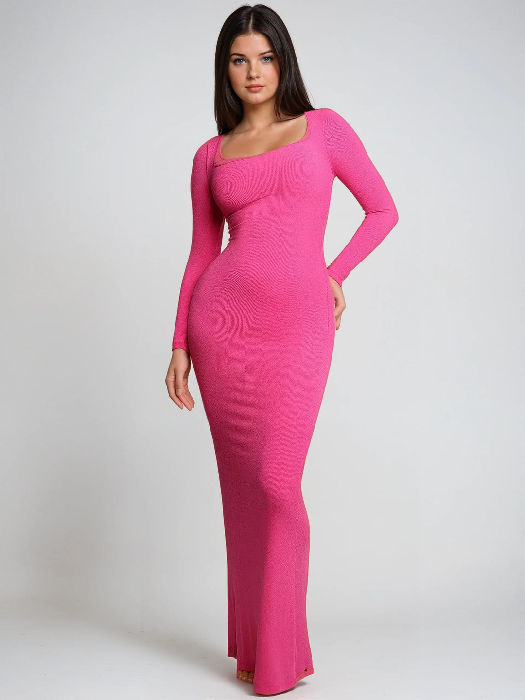 Long Sleeve Maxi Shapewear Dress