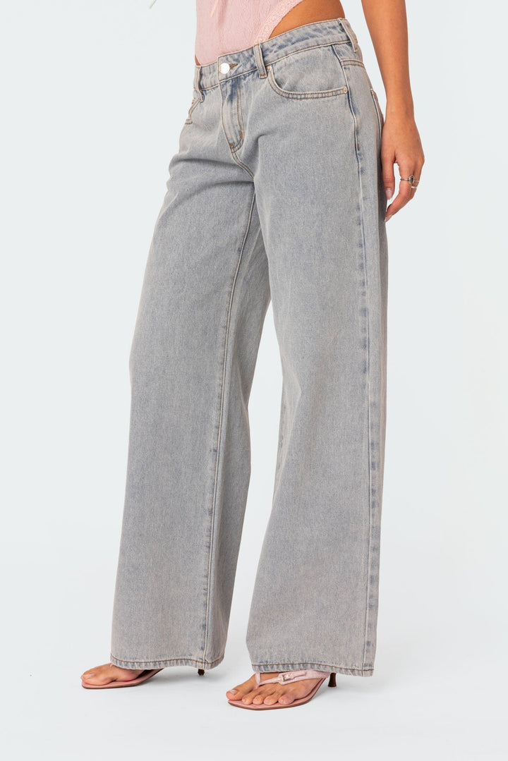 Emma Bow Tie Jeans - Oversized Jeans met strikjes