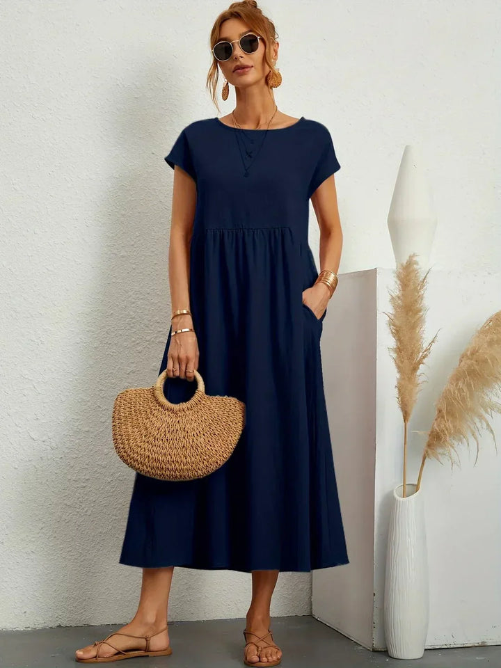 Sarina™ - Lightweight Cotton Dress With Pockets