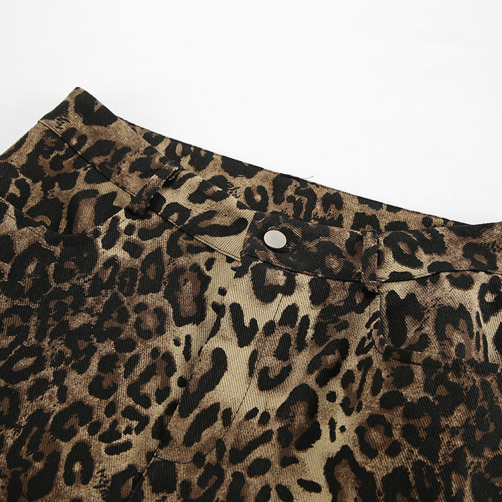 Leopard | Denim Straight Jeans