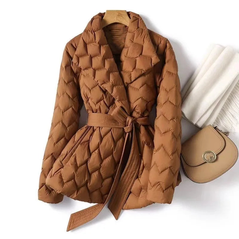 Elena™ - Quilted Belted Jacket