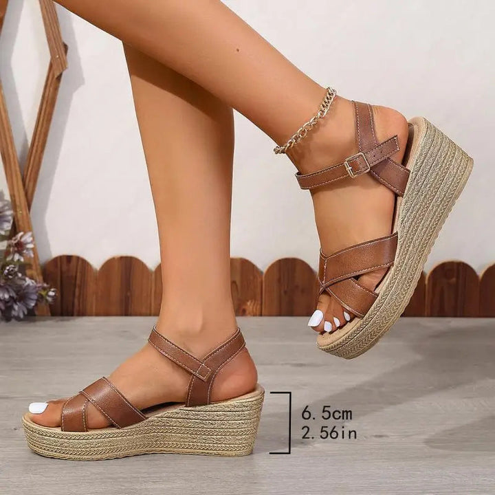 Daphnie™ - Elegant Wedge Sandals