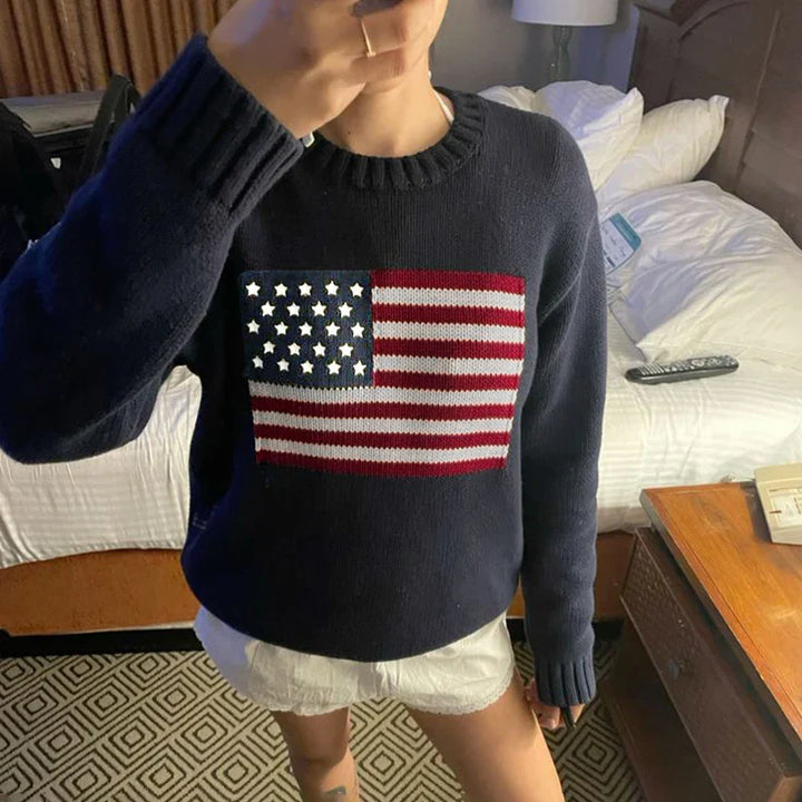 Sofie | American Flag Sweater