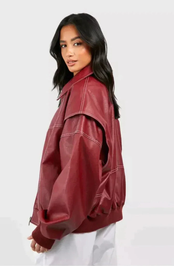 Rosie - Leather Bomber Jacket