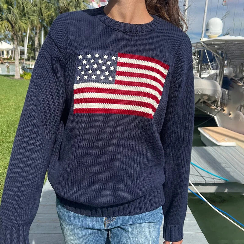 Sofie | American Flag Sweater