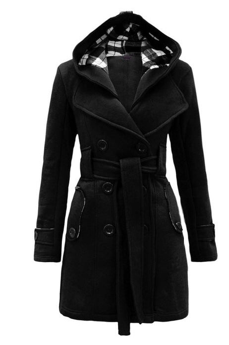 Melrose™ - Elegant Belted Hooded Coat