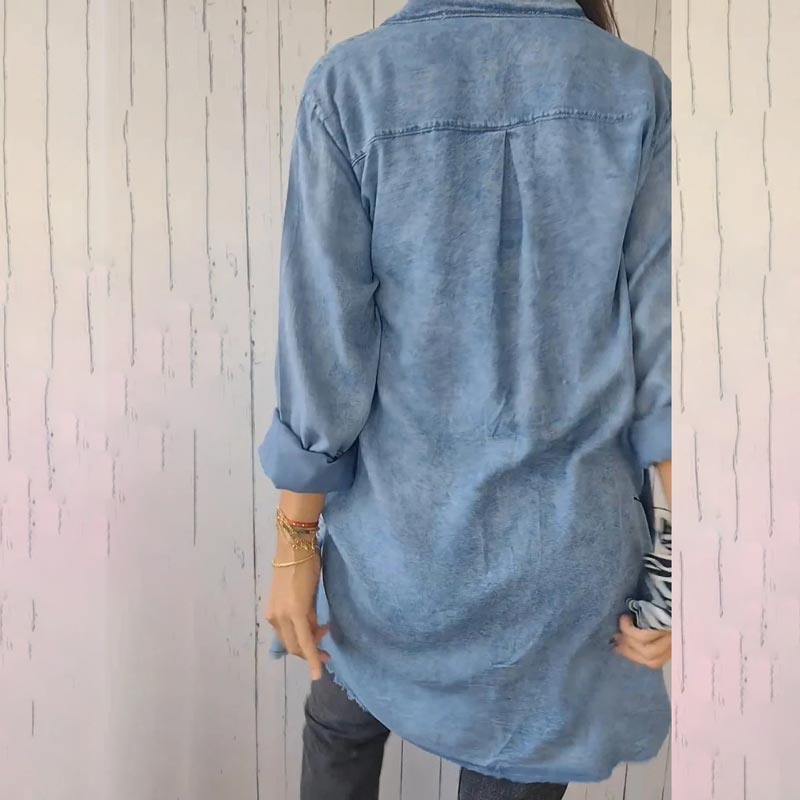 Deandra™ - Oversized Denim Shirt